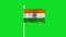 Animated India Flag on Green Screen Chroma