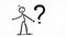 animated large question mark with character