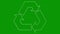 Animated linear silver ecology icon is drawn. Line symbol of recycle. Concept of green technology, recycling, reuse,