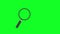 animated magnifying glass search tool detective lens search zoom in greenscreen