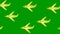 Animated many golden airplanes flying in the sky from right to left. Symbol of plane. Concept of travel. Looped video.