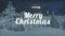 Animated Merry Christmas and Santa\'s sleigh at snowfall