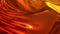 Animated metalic golden red gradient like fabric with folds in 4k. 3D render of wavy cloth surface that forms ripples