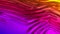 Animated metalic rainbow color gradient on fabric with folds in 4k. 3D render of wavy cloth surface that forms ripples