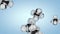 Animated Methane Molecule background.