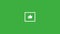 Animated Mouse cursor clicks on the square thumbs up  icon . Thumb up. Loop animation on green screenl