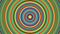 Animated Multicolor Blue Green Red, Yellow, Rotating Gradient Concentric Circles and Stripes Radial Motion Loop.