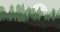 Animated natural green gradient forest and trees background with moonlight