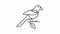 Animated oriental magpie line icon