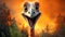 Animated Ostrich Action Game With Lively Facial Expressions