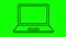 Animated outlined laptop, computer icon