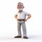 Animated Photorealistic Representation Of An Old Man Talking