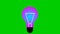 Animated pink blue symbol of lightbulb. Concept of idea and creative. Looped video. Line vector illustration