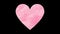 Animated pink heart with space to write. For Mother`s Day, Valentine`s Day, wedding