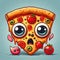 Animated Pizza Character
