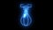 Animated punching bag icon with a glowing neon effect