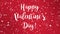 Animated red pink Happy Valentine`s Day greeting card