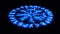 This is Animated Runic Sign. Runic Circle in blue flame, Futhark