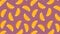 Animated seamless pattern with slices of orange. Slices of orange. Design element. Looped video background