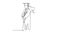 Animated self drawing of continuous line draw of young happy couple graduate college student hold paper, celebrate their