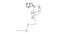 Animated self drawing of continuous line draw young happy father lift up his active kids on the shoulder and playing together at