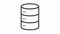 Animated server database line icon