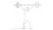 animated single line drawing of weight lifter