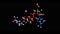 Animated skeletal 3D model of nicotinamide adenine dinucleotide NADH reduced form