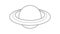 animated sketch video forming the planet Saturn