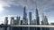 Animated skyline of a modern city 4K