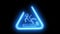 Animated slippery floor warning icon with a glowing neon effect