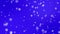 Animated snowflakes falling on blue background