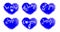 Animated Snowy Hearts Set With Valentines Lettering on Chromakey