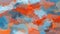 Animated stained background seamless loop video - watercolor effect - red orange turquoise blue gray color