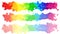 Animated stained background seamless loop video - watercolor splotch effect - three strips rainbow full color spectrum