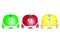 Animated sticker. A set of tomatoes with a gaze. Expectation. Tomatoes cartoon characters.