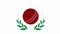 animated symbol of sport ball for cricket on white background with winner laurel wreath. Video