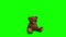 Animated Teddy Bear on Green Screen