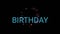 animated text with the greeting HAPPY BIRTHDAY