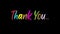 Animated text thank you card, thank you digital card to be sent electronically