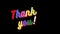 Animated text thank you card, thank you digital card to be sent electronically