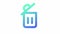 Animated trash can gradient ui icon