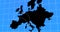 Animated Travel and Business Trip Infographic on Black Europe Earth Map 4k Rendered