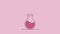 Animated valentine pink love potion is poured into the bottle