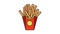 animated video of forming french fries on a white background