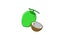 animated video of a moving coconut icon