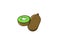 animated video of a moving kiwi fruit icon