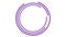 Animated violet circular frame spins. Purple symbol from point circle rotates. Copy space for text. Vector illustration