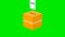 Animated voting election box icon