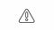 Animated warning linear icon